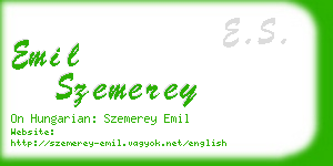 emil szemerey business card
